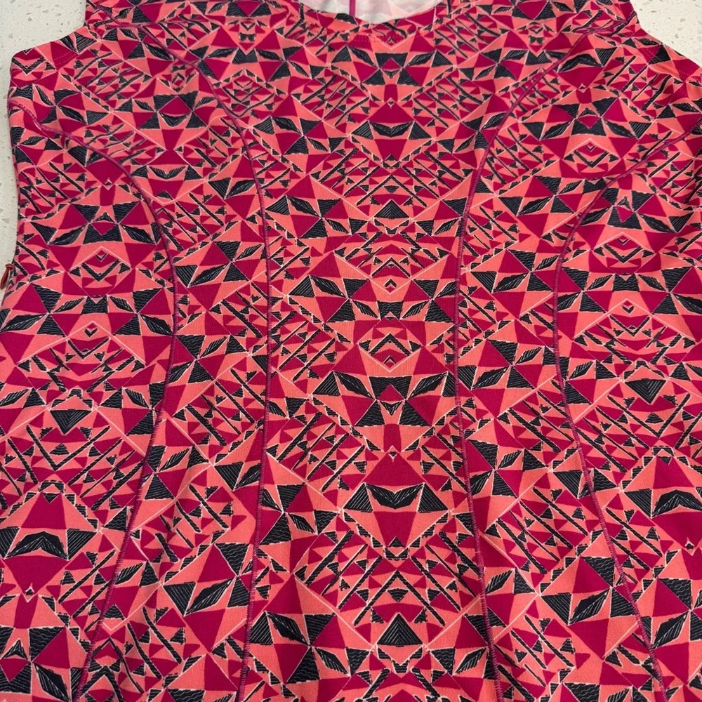 Title Nine Dream Dress Athletic Travel Golf Geometric Print Womens Medium - Picture 6 of 8